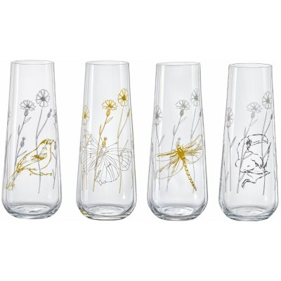 Crystalex Sklenice na prosecco MEADOW 4 x 250 ml – Zboží Dáma