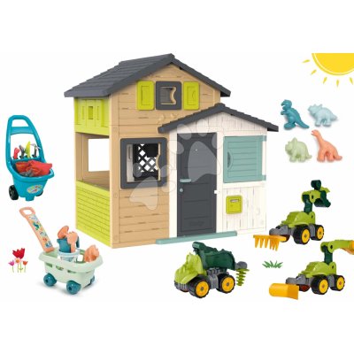 Smoby Set domček Priateľov Friends House Evo Playhouse rozšíriteľný s dinosaurami na záhrade SM810204-18 – Hledejceny.cz