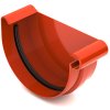 Okapový systém Bryza Čelo žlabu pravé plastové Ø 125 mm RAL 8004 cihlově červené