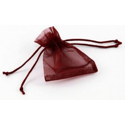 Dárkový sáček organza 12x17cm burgundy - tmavě červený (pytlík z organzy - tmavě červená)