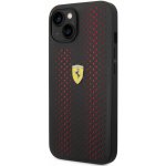 Pouzdro Ferrari PU Leather Perforated iPhone 14 Pro Red – Zboží Mobilmania