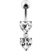 Piercing Šperky4U stříbrný piercing do pupíku srdíčka BP01258-C