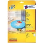 Avery Zweckform L6015-25 CD/DVD etikety 50 ks průměr 117 mm bílé – Hledejceny.cz
