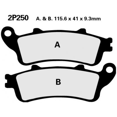 NISSIN brzdové destičky 250ST-R2 – Hledejceny.cz