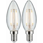 Paulmann LED svíčka Filament E14 230V 2x250lm 2x2,7W 2700K čirá – Hledejceny.cz