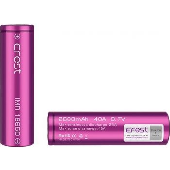Efest baterie typ 18650 40A 2600mAh