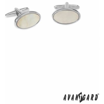 Avantgard manžetové knoflíčky Premium stříbrná lesk perleťová 573-20793 – Zboží Dáma