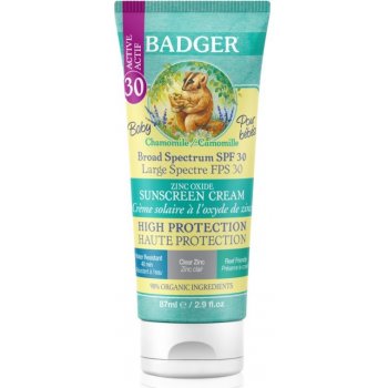 Badger Baby krém na opalování heřmánek a měsíček SPF30 87 ml