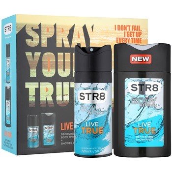 STR8 Live True deospray 150 ml + sprchový gel 250 ml dárková sada