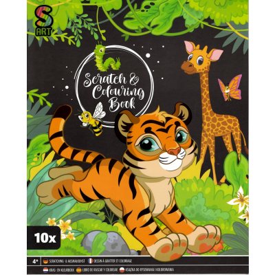 Grafix Škrabací a vymalovávací obrázky 10 listů tygřík – Zboží Dáma