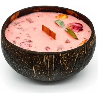 TROPIKALIA Veganská svíčka v kokosu plum, rose & patchouli 350 ml – Zboží Mobilmania