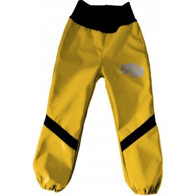 Dětské softshellové kalhoty jarní s nápletem Žlutá – Zboží Mobilmania