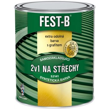 Barvy A Laky Hostivař FEST-B S2141, antikorozní nátěr na železo 0111 šedý, 2,5 kg