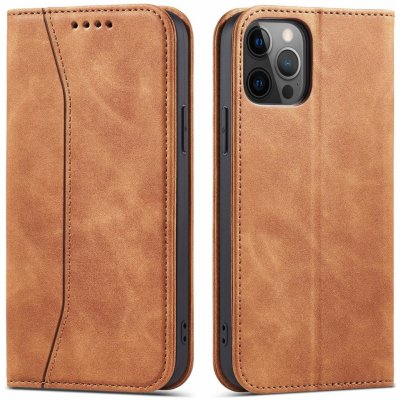 Pouzdro Mezamo Magnet Fancy Case iPhone 12 Pro Max Pouch Wallet Card Holder hnědé