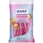 Isana jednorázová holítka 3 břity 8 ks – Zboží Dáma