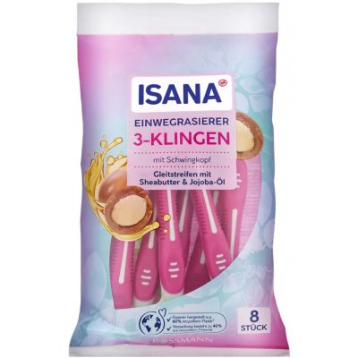 Isana jednorázová holítka 3 břity 8 ks – Zboží Dáma