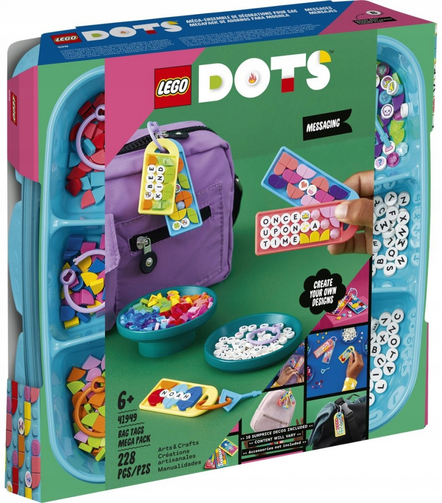 LEGO® DOTS™ 41949 Mega balení ozdob na tašku tvorba odkazů