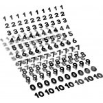 E-cut.cz Sada samolepek - Čísla - 1,5 cm (17x26cm) cm – Zboží Mobilmania