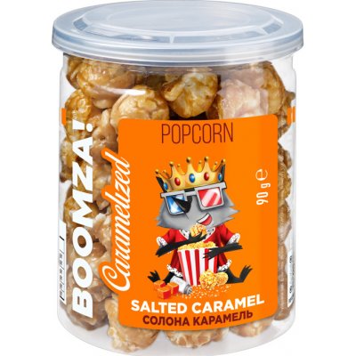 Boomza karamelizovaný popcorn s příchutí slaného karamelu 90 g – Zboží Dáma