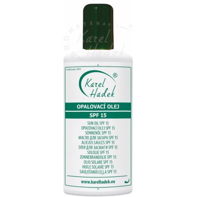 Karel Hadek opalovací olej SPF15 200 ml – Hledejceny.cz