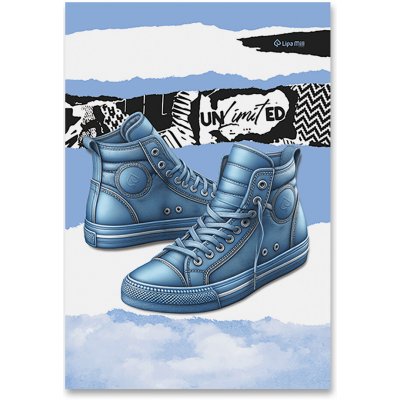 Premium Sneakers 2025 školní sešit A4 linkovaný – Zboží Dáma
