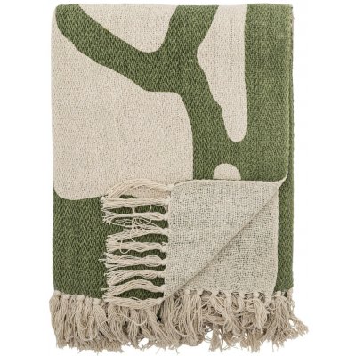 Bloomingville Přehoz z recyklované bavlny 160x130 cm DALMINE zelený – Zboží Dáma