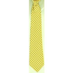 Chlapecká kravata střední žlutá černá