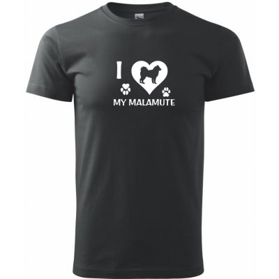 I Love My Malamute Klasické pánské triko černá