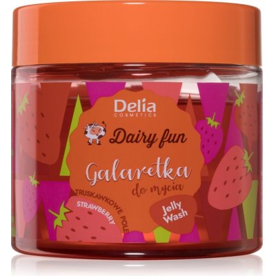 Delia Cosmetics Dairy Fun tělové mycí želé jahoda 350 g