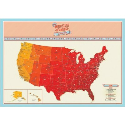 CABT416 Stieracia mapa sveta USA XL – Hledejceny.cz