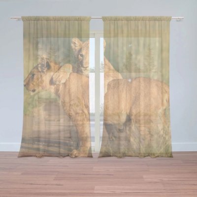 Záclony Lvíčata: 2 ks - 150x250 cm - Sablio – Hledejceny.cz
