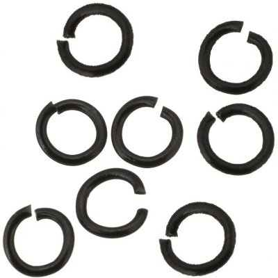 5x0,8mm Ocelové kroužky Černé - 1ks+B - 1Ks – Zboží Mobilmania