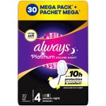 Always Platinum Secure Night velikost 4 Vložky s křidélky 30 ks – Zboží Dáma