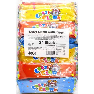 Tise Crazy Clown Waffelriegel Kakaové oplatky 24 x 20 g – Zboží Dáma