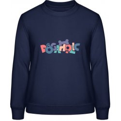 AWDis Sweat mikina Psí design s nápisem DOGAHOLIC Oxfordská modrá