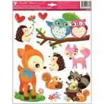 Anděl 10174 Samolepky na zeď lesní zvířátka 33 x 29 cm – Zboží Dáma