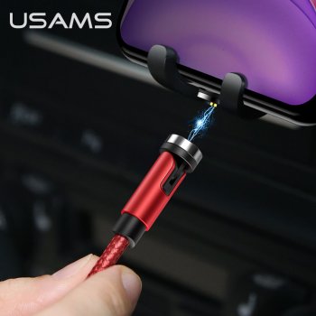 Usams US-SJ474 U59 MicroUSB s Otočnou Magnetickou Koncovkou, 1m