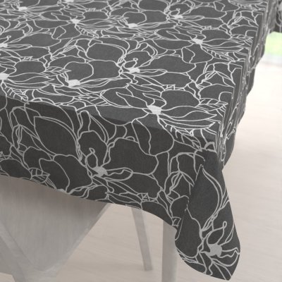 Biante bavlna ubrus Sandra SA-269 Bílé designové květiny na šedém 120x160 cm – Zboží Dáma