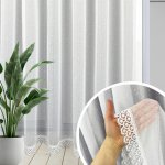 Voálová﻿ hotová záclona Rain s krajkou bílá Ervi různé velikosti – Hledejceny.cz