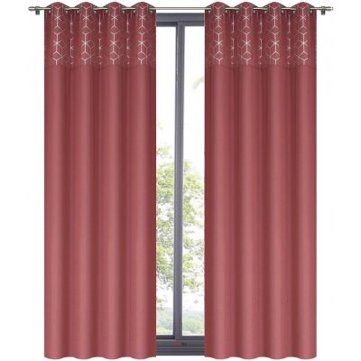 Fliying Hotové závěsy Alice růžová 2 x 145 x 250 cm – Hledejceny.cz