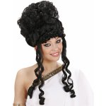 Černá vysoká paruka Olympská bohyně s loknami – Zboží Dáma