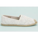 N.E.W.S. Bílé krajkové espadrilky 8TX02-4724W – Zboží Dáma