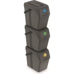 Sortibox Sada 3 odpadkových košů II - 3 x 25 l, šedý kámen – Zbozi.Blesk.cz