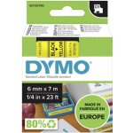 Páska Dymo D1 6 mm x 7m černý tisk/žlutý podklad, 43618, S0720790 – Zbozi.Blesk.cz