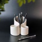 DESS Craft Studio Stojan na tužky - luxusní bílý designový kousek – Zboží Dáma