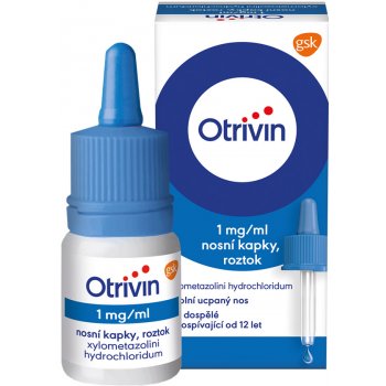 Otrivin 1mg/ml nosní kapky při léčbě ucpaného nosu 10 ml
