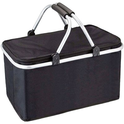 HomeLife Termo nákupní skládací košík 48x27x23 cm černý – Zbozi.Blesk.cz