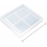 Manumi Silikonová forma na odlévání křišťálové pryskyřice podtácek čtverec 113x113x12mm 3 ks – Sleviste.cz