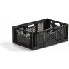 Úložný box AJ Produkty Skládací přepravka 600x400x230 mm černá