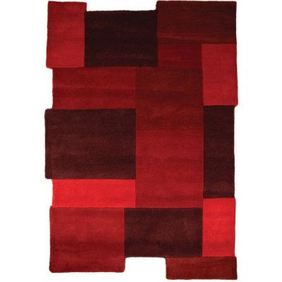 Flair Rugs Abstract Collage red